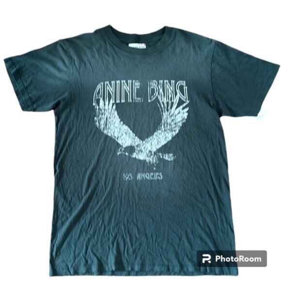 Anine Bing Lili  Eagle Los Angeles Graphic Tee - Faded Emerald Green size XS - Picture 1 of 9